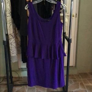 City Chic purple peplum dress XS/14